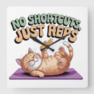 Keine Abkürzungen. Nur Wiederholungen Quadratische Wanduhr