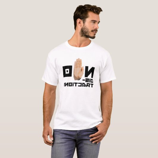 KEINE Ablenkungen! cooler Spiegel lesbar motiviere T-Shirt (Vorne ganz)
