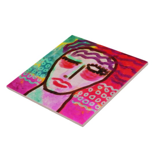 Keine Abstrakte digitale Malerei einer Frau Fliese (Seite)