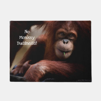 "Keine Affen!" Fußmatte