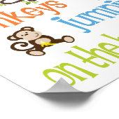 Keine Affen mehr, die auf dem Bett springen Poster (Ecke)