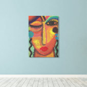 Keine Ahnung, Abstrakte Acrylmalerei. Leinwanddruck (Insitu (Holzboden))