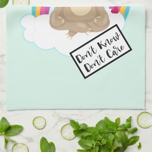 Keine Ahnung von Text - Niedliche Meditation Geschirrtuch (Gefaltet)