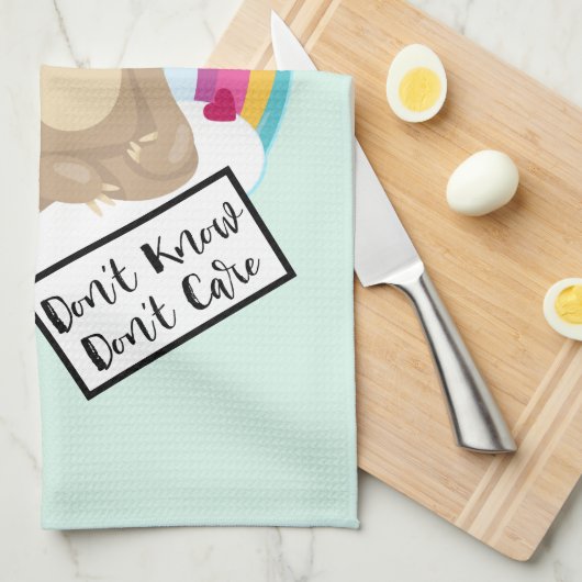 Keine Ahnung von Text - Niedliche Meditation Geschirrtuch (Viertel Falte)