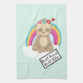 Keine Ahnung von Text - Niedliche Meditation Geschirrtuch (Vertikal)