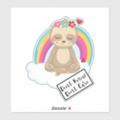 Keine Ahnung von Text - Niedliche Meditierungshüls Aufkleber (Blatt)