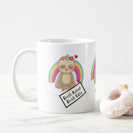 Keine Ahnung von Text - Niedliche Meditierungshüls Kaffeetasse (Mit Donut)