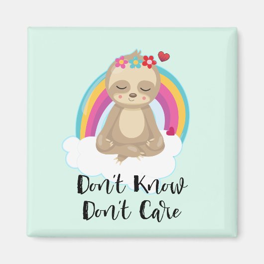 Keine Ahnung von Text - Niedliche Meditierungshüls Magnet (Vorne)