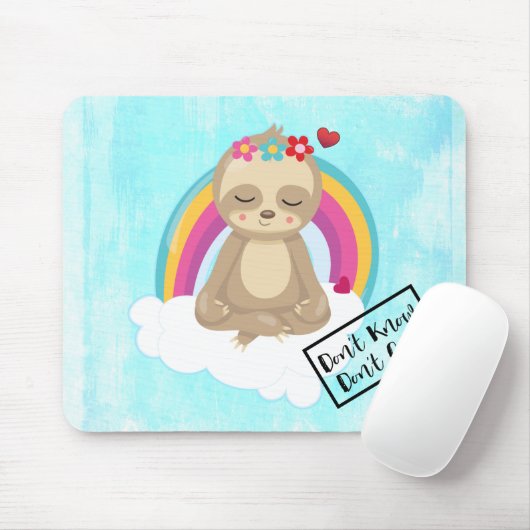 Keine Ahnung von Text - Niedliche Meditierungshüls Mousepad (Mit Mouse)