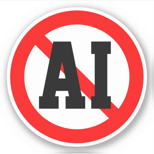 Keine AI Aufkleber (Vorderseite)