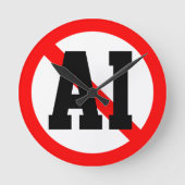 Keine AI Runde Wanduhr (Vorderseite)