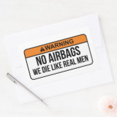 Keine AirBags Wir Die wie echte Männer Aufkleber (Umschlag)