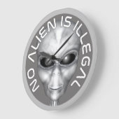 Keine Alien ist illegal Große Wanduhr (Winkel)