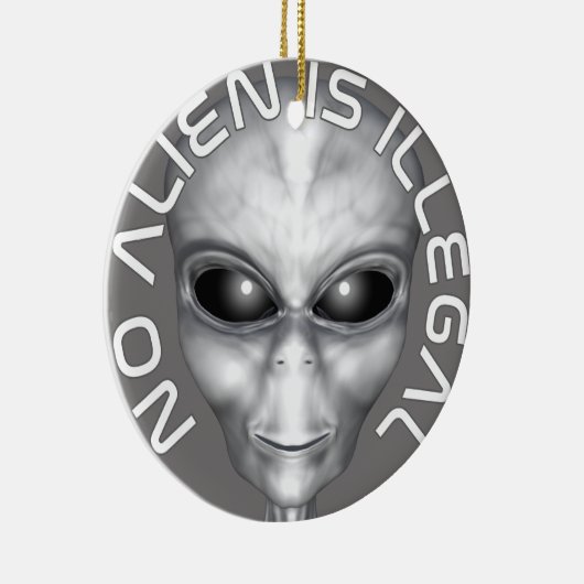 Keine Alien ist illegal Keramikornament (Rechts)