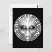 Keine Alien ist illegal Postkarte (Vorne/Hinten)