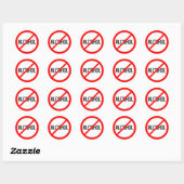 Keine Alkoholsignatur | Klassische Round Stickers (Blatt)