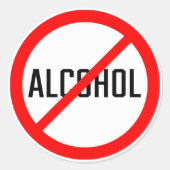 Keine Alkoholsignatur | Klassische Round Stickers (Vorderseite)