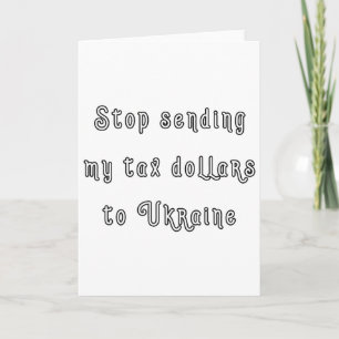 Keine amerikanischen Steuergelder mehr für die Ukr Karte