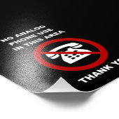 Keine analogen Telefone Vielen Dank Fotodruck (Ecke)