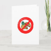 Keine Ananas auf Pizza Karte (Vorderseite)