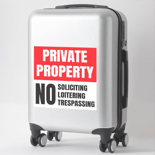 Keine Anforderung an Privateigentum Aufkleber (Koffer)