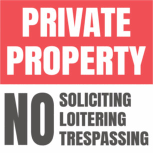 Keine Anforderung an Privateigentum Aufkleber