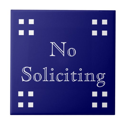 Keine Anforderung - Handwerker weiß auf blau Fliese (Vorderseite)