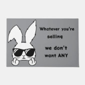 KEINE ANFRAGEN KANINCHEN FUßMATTE (Vorderseite)