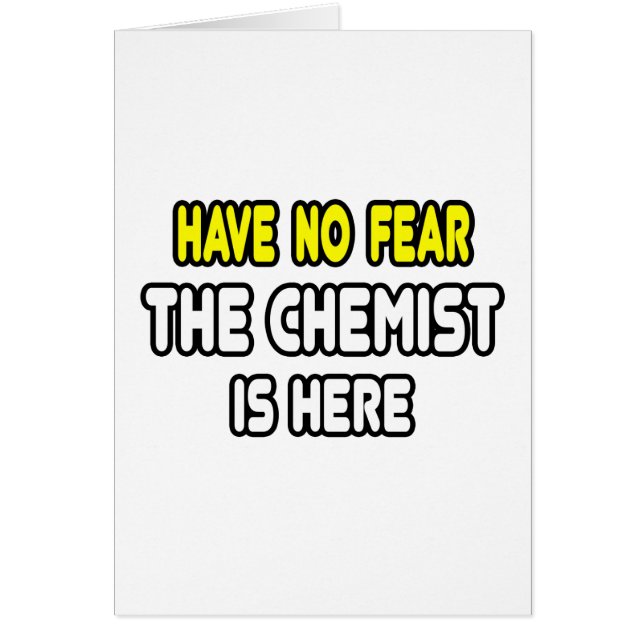 Keine Angst, der Chemist ist hier (Vorne)