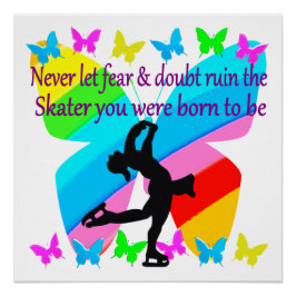 KEINE ANGST EINFACH GLAUBEN SKATEN-BUTTERFLY-DESIG POSTER