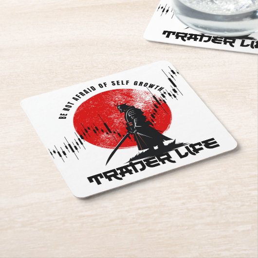 Keine Angst | Handelsmotivation | Samurai Rechteckiger Pappuntersetzer (angewinkelt)