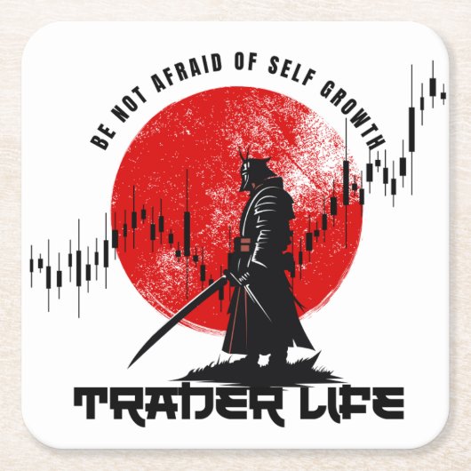 Keine Angst | Handelsmotivation | Samurai Rechteckiger Pappuntersetzer (Vorderseite)