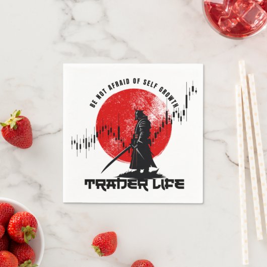 Keine Angst | Handelsmotivation | Samurai Serviette (Beispiel)