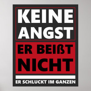 Keine Angst, ihr beißt nicht. Hunde, Hundebesitzer Poster