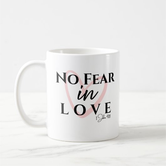 Keine Angst in der Liebe Kaffeetasse (Links)