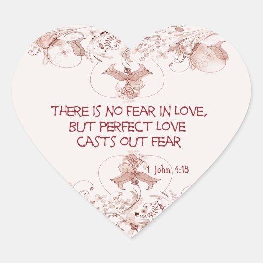 Keine Angst in Liebe Aufkleber (Vorderseite)