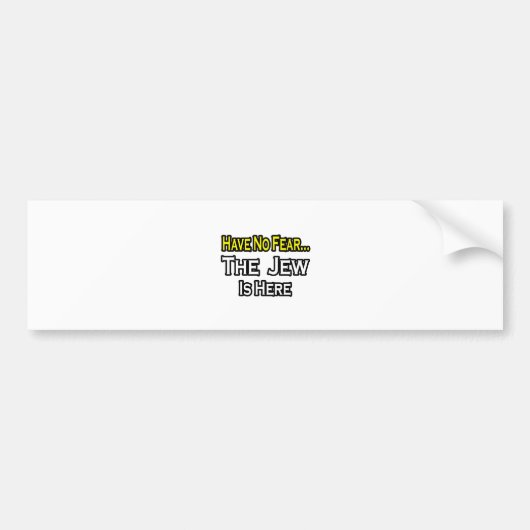 Keine Angst.. Jude ist hier Autoaufkleber (Vorne)