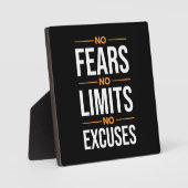 Keine Angst, keine Grenzen, keine Ausreden Fotoplatte (Vorderseite)