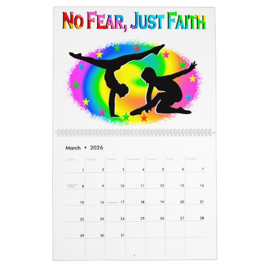 KEINE ANGST NUR GLAUBEN INSPIRATING GYMNASTICS CAL KALENDER (Mär 2026)