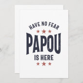 Keine Angst, Papou ist hier | Father Grandpa-Gesch Dankeskarte (Vorne/Hinten)