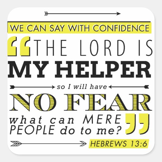 Keine Angst Quadratischer Aufkleber (Vorderseite)