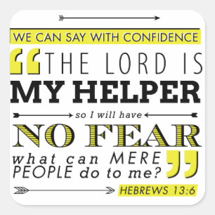 Keine Angst Quadratischer Aufkleber