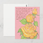 Keine Angst~Rose Postkarte (Vorne/Hinten)