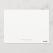 Keine Angst~Rose Postkarte (Rückseite)