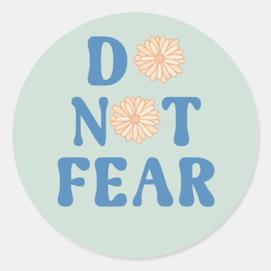 Keine Angst Runder Aufkleber (Vorderseite)