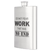 Keine Angst vor Arbeit, die kein Ende hat Flachmann (Links)