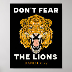 Keine Angst vor den Löwen Daniel 6_27 Bibel Poster