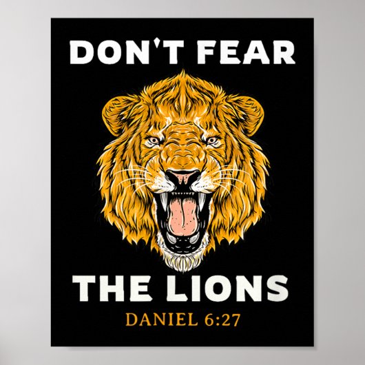 Keine Angst vor den Löwen Daniel 6_27 Bibel Poster (Vorne)
