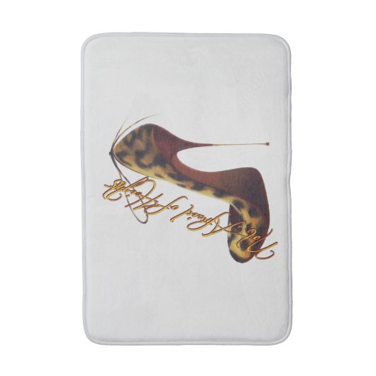 "Keine Angst vor Höhen" Tres Chic High Heel Badematte (Vorderseite Vertikal)