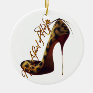 "Keine Angst vor Höhen" Tres Chic High Heel Design Keramik Ornament